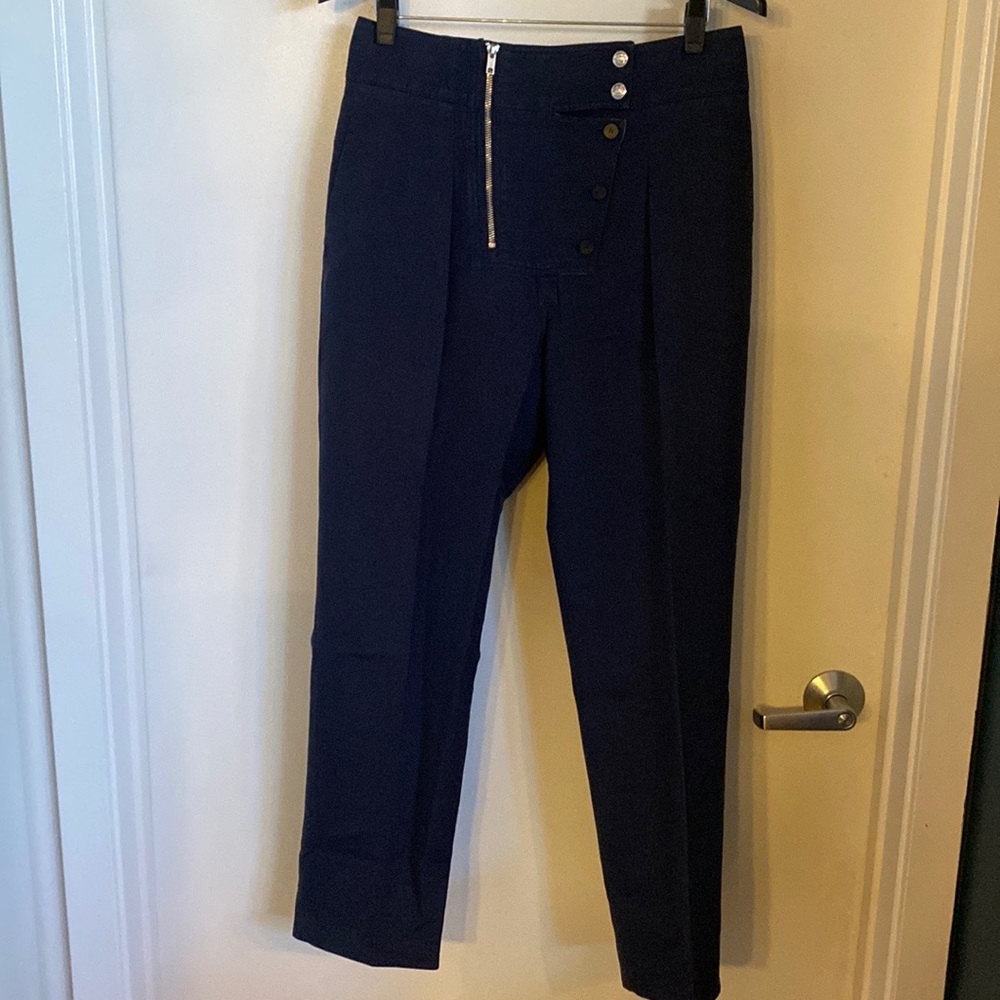 CALVIN KLEIN 205W39NYC Midnight Blue Navy Luxury Work Wear Trouser Pants 8US
